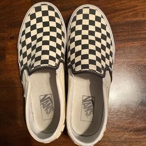 Checked Vans Slip-Ons